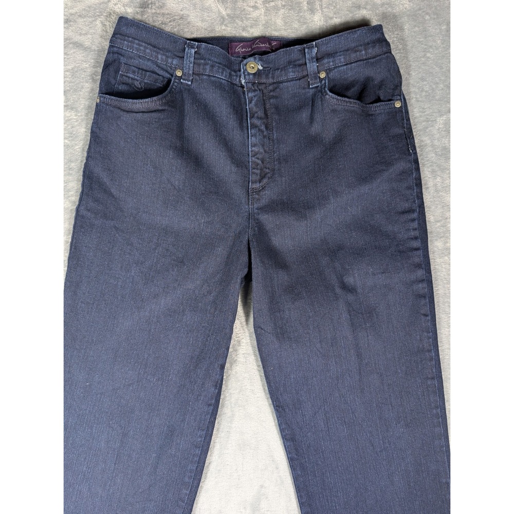Gloria Vanderbilt Amanda High Rise Tapered Jeans Dark Wash Blue Womens Size 10L - Picture 5 of 13